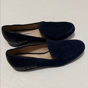 Karl Lagerfeld - Bea Flat Loafer In Blue Suede - Size 7.5 - Good Used Condition!